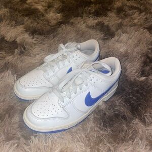 Nike White and Blue Dunks